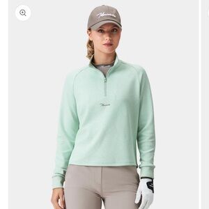 Macade Mint Green Half-Zip Women's Golf Top